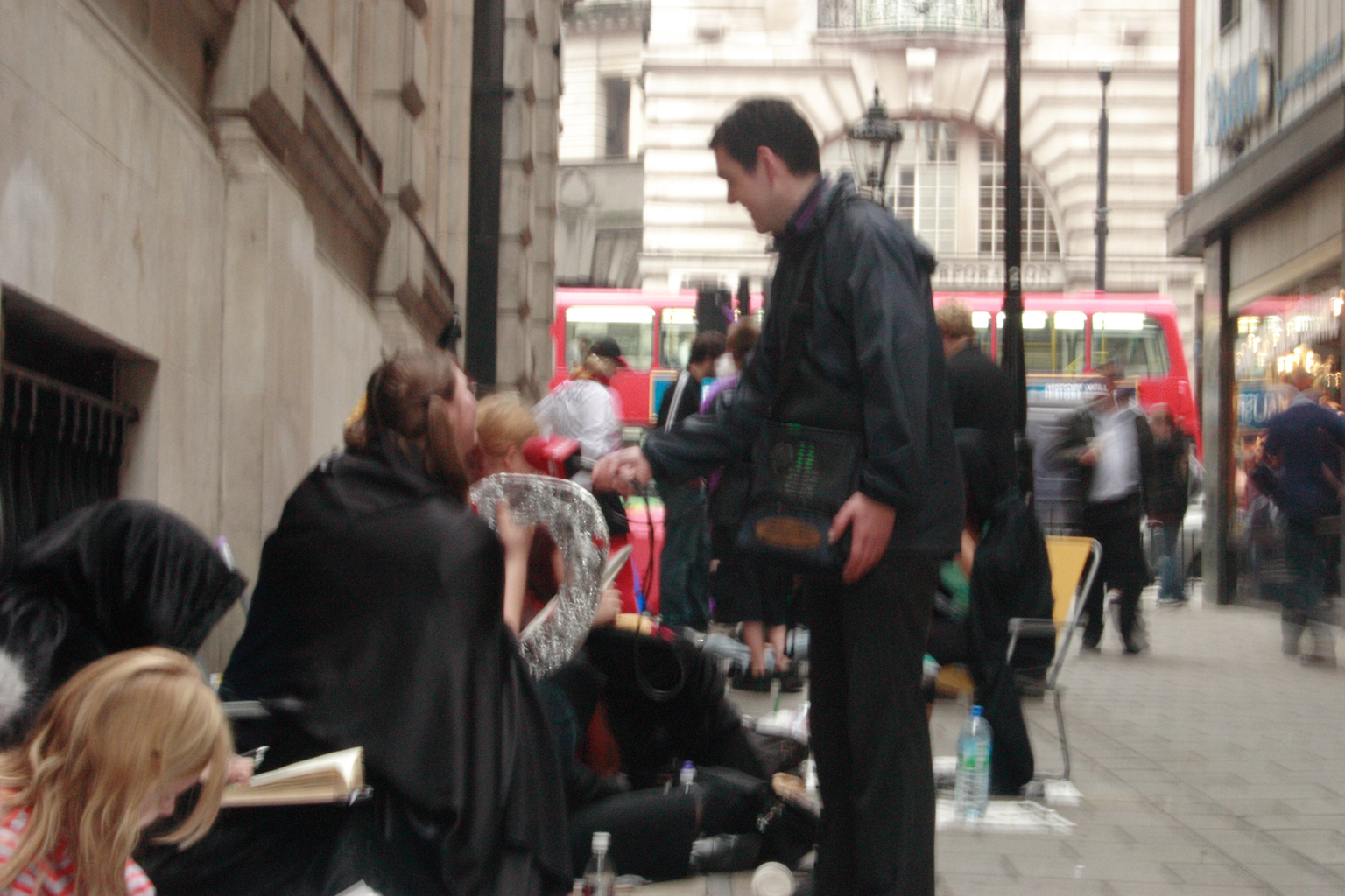 People queueing up for the Harry Potter book launch in London.