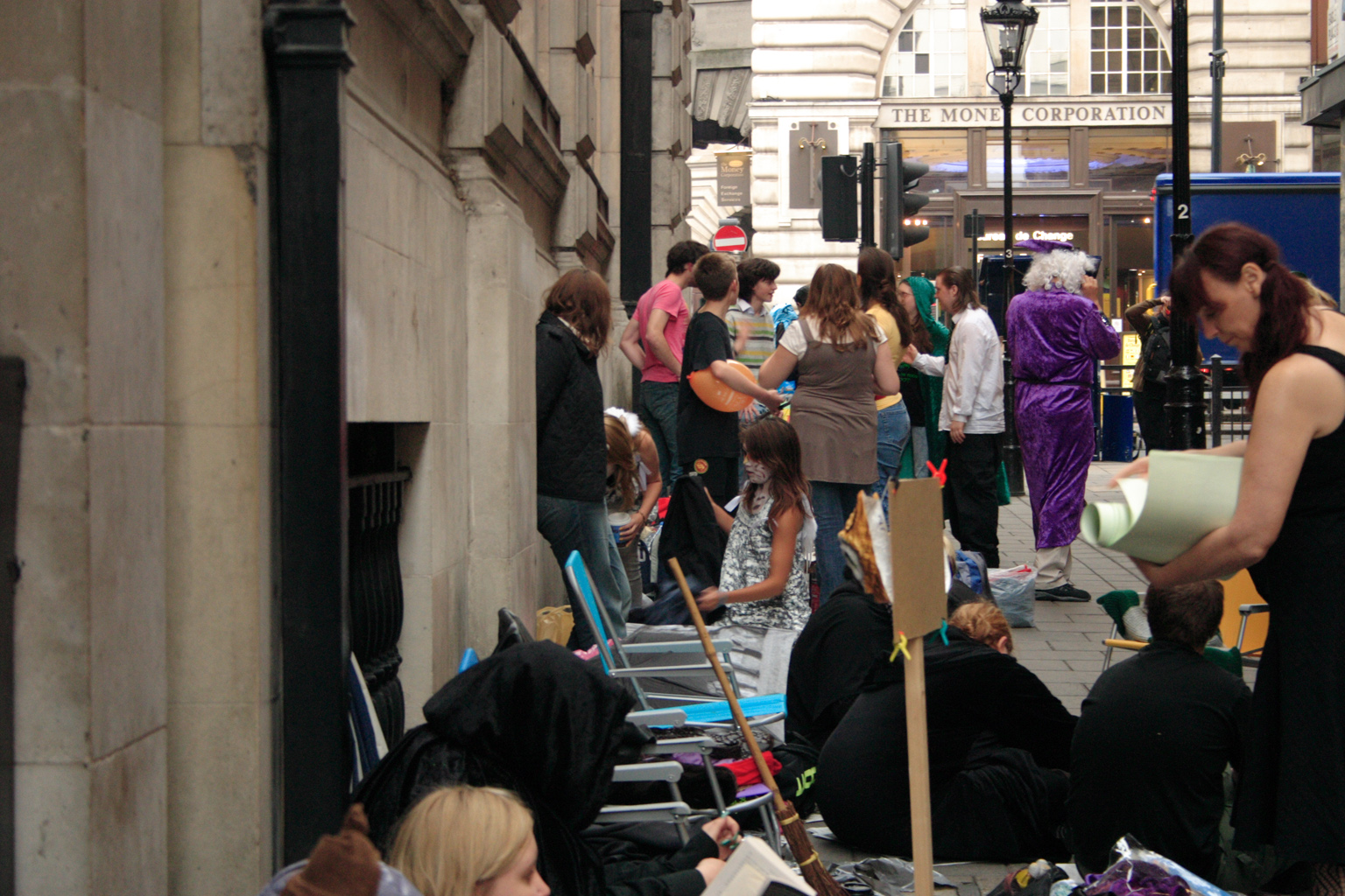 People queueing up for the Harry Potter book launch in London.