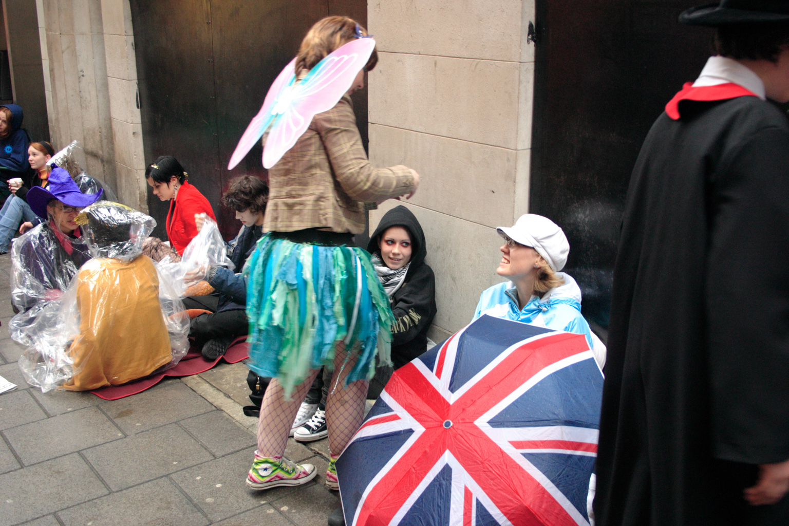 People queueing up for the Harry Potter book launch in London.