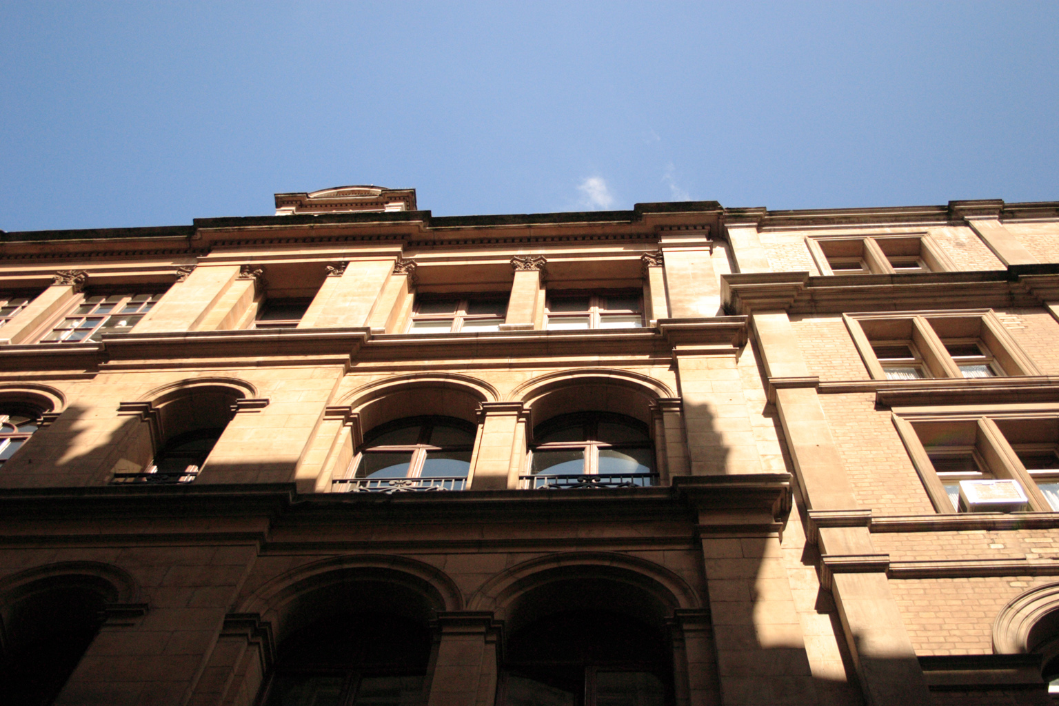 Buildings in central London round the corner from Picadilly Circus