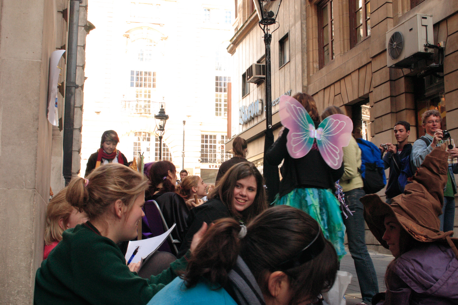 People queueing up for the Harry Potter book launch in London.