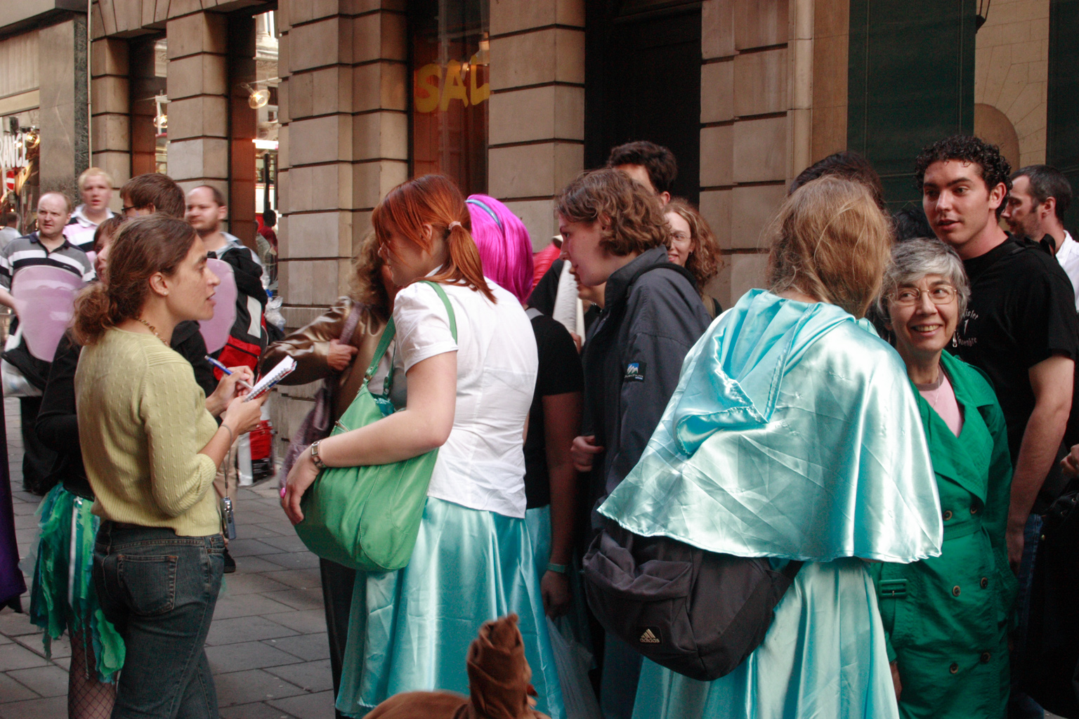 People queueing up for the Harry Potter book launch in London.