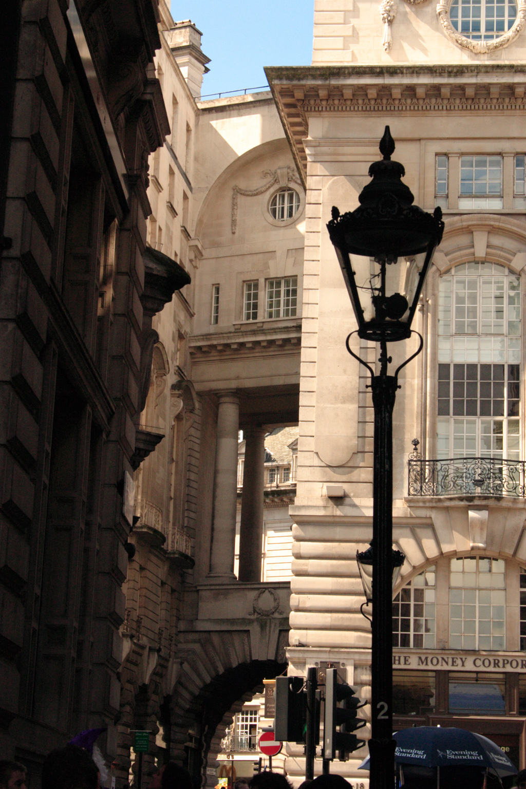 Buildings in London just off Piccadilly Circus