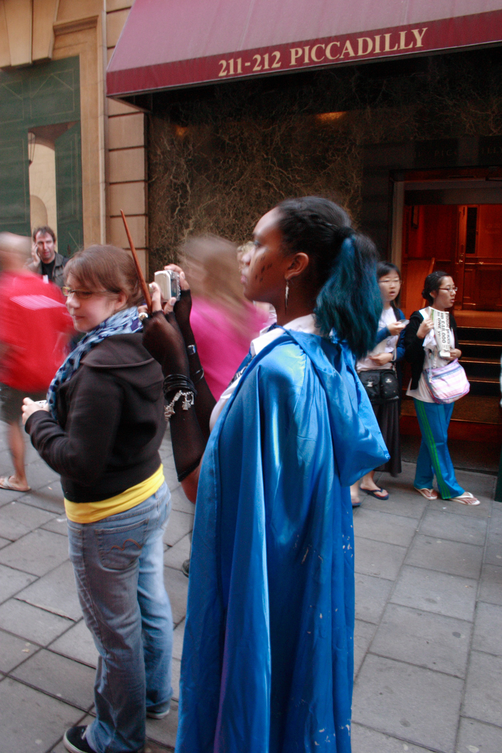People queueing up for the Harry Potter book launch in London.