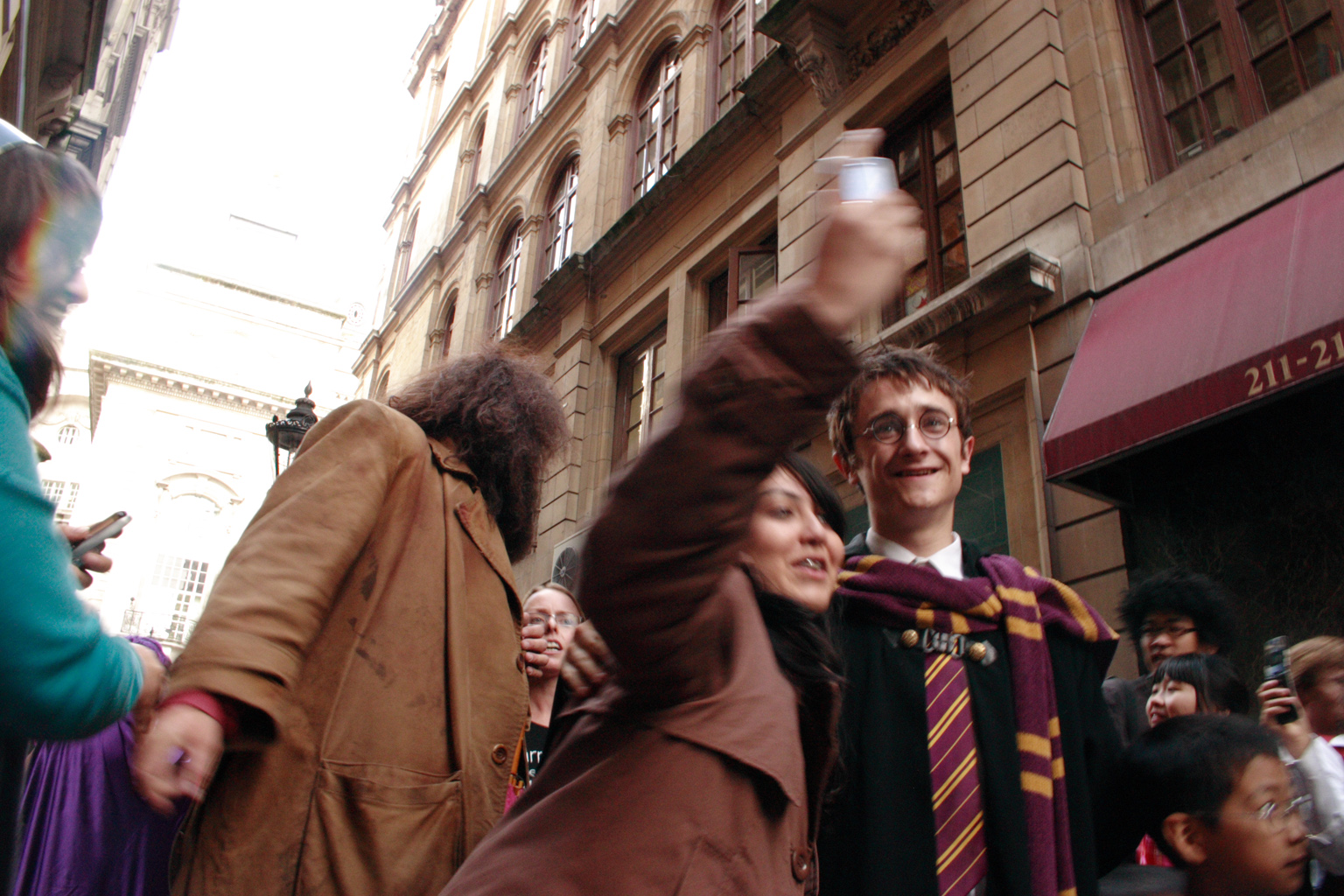 People queueing up for the Harry Potter book launch in London.