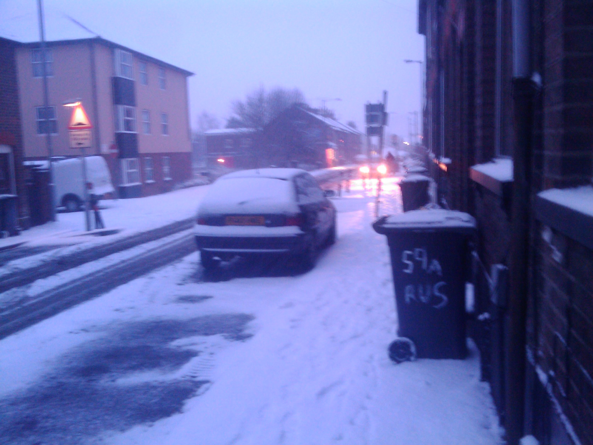 Luton gets hit hard by the snow.