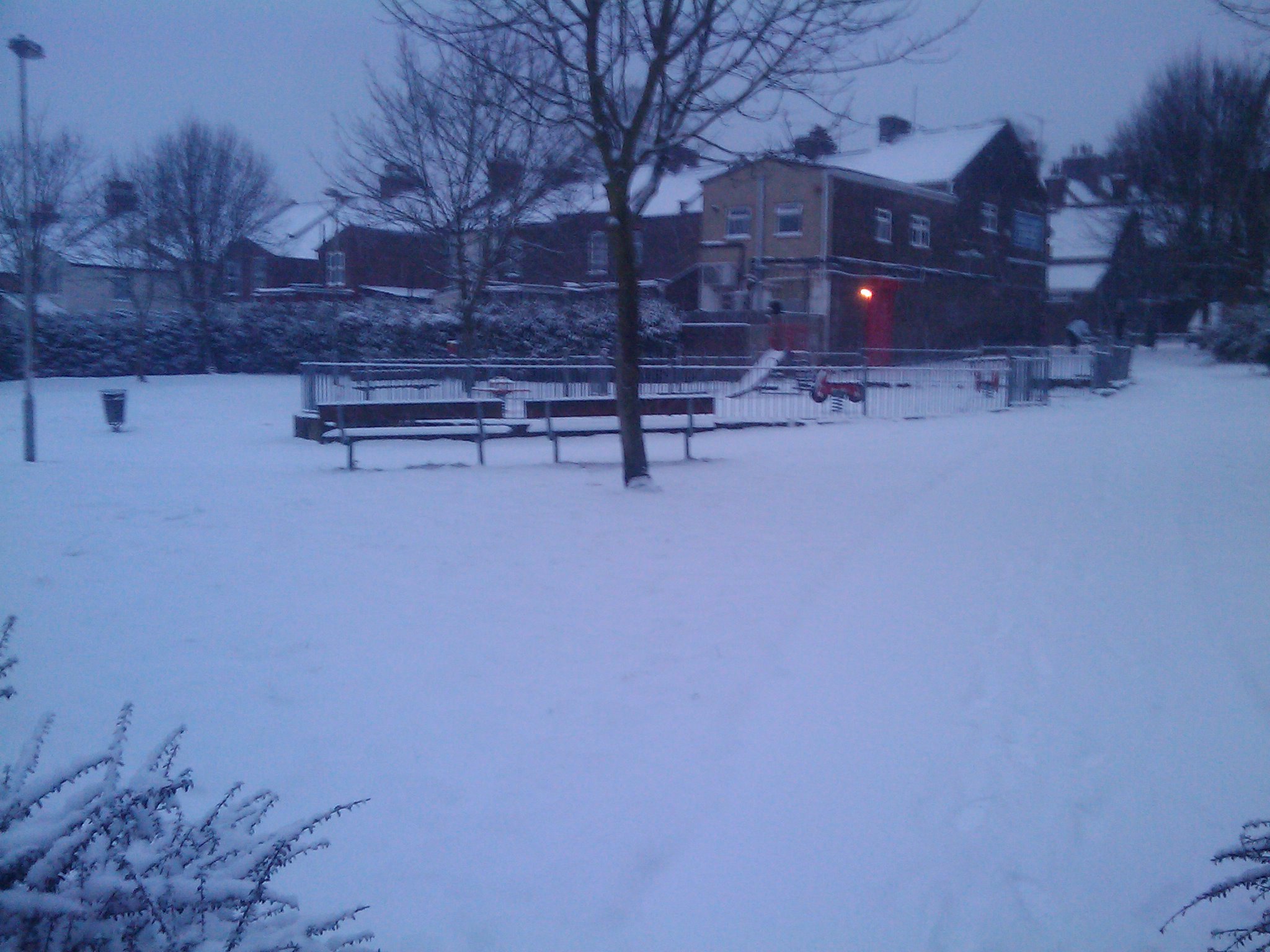 Luton gets hit hard by the snow.