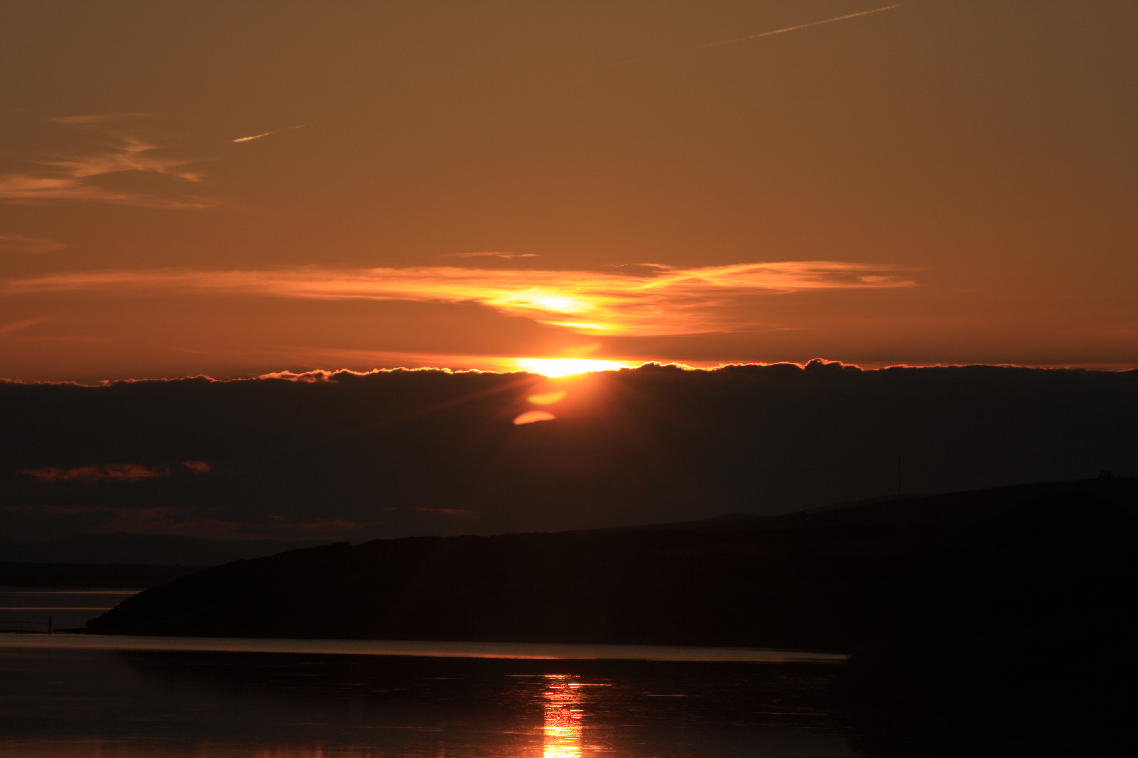 Sunset over the Fleet near Weymouth