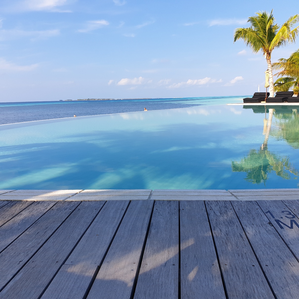 Infinity pool in Kuredu, Maldives